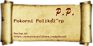 Pokorni Polikárp névjegykártya